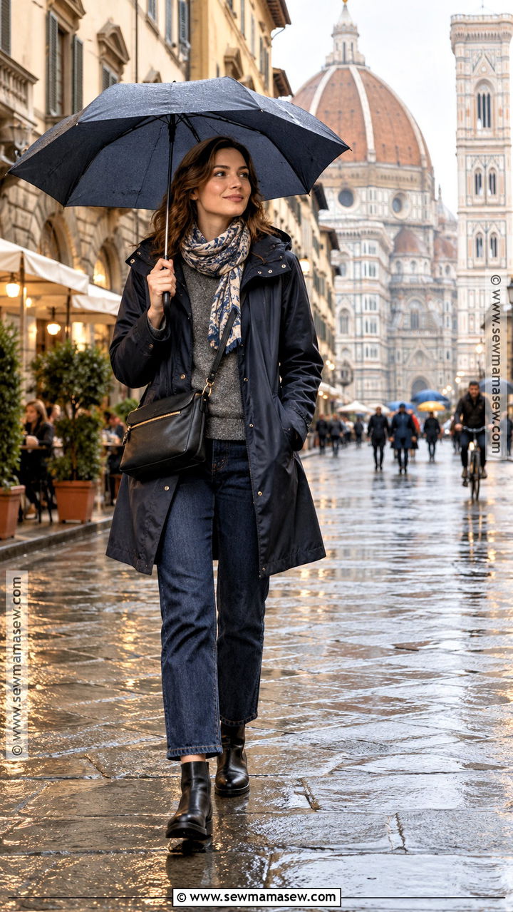 Florence Fall Raincoat And Jeans Outfit - 20 Florence Outfits Fall