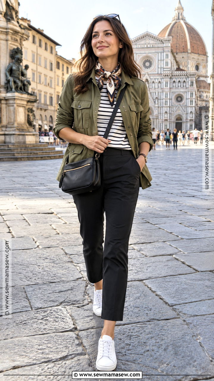 Florence Fall Utility Jacket And Black Pants Outfit - 20 Florence Outfits Fall