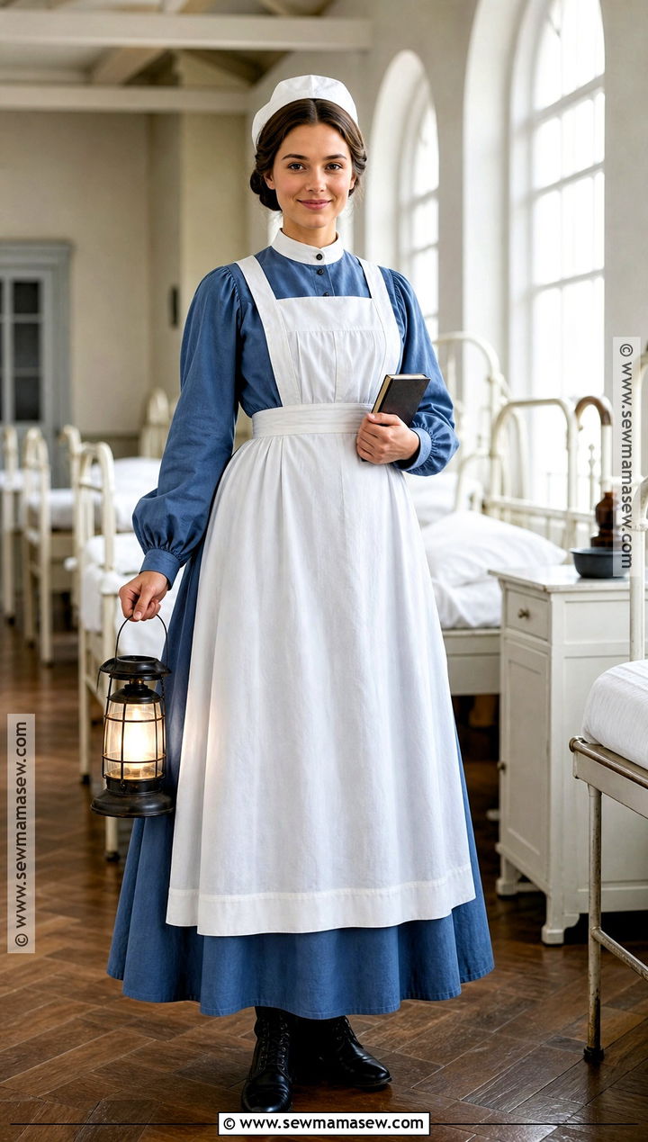 Florence Nightingale Costume With Lamp - 30 historical figures costumes