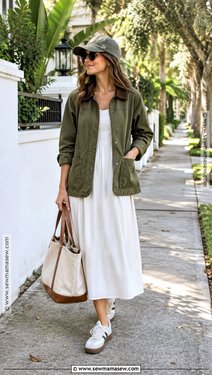 Florida Fall Barn Jacket And Cotton Dress Outfit - 15 Fall 2026 Fashion Trends Florida