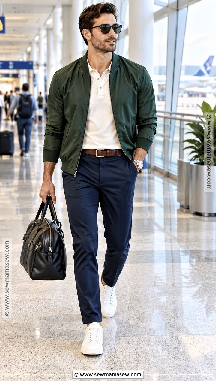 Florida Fall Bomber Jacket And Polo Outfit - 15 florida fall outfits for men