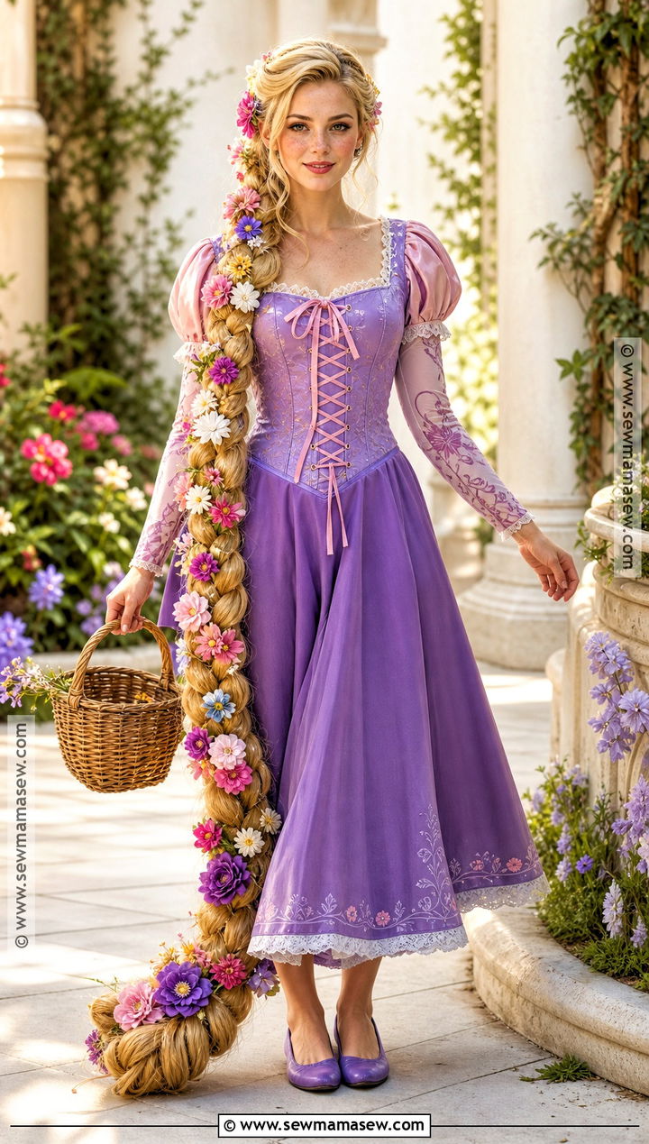 Flower Braid Rapunzel Cosplay - 35 rapunzel cosplay ideas