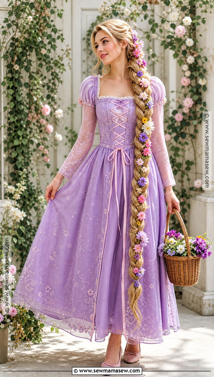 Flower Braid Rapunzel Costume - 30 tangled rapunzel costume ideas