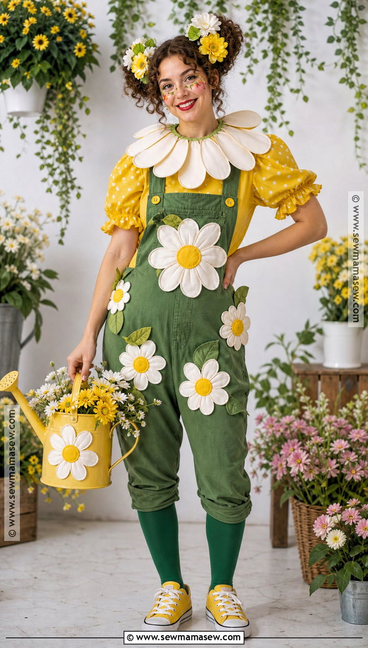 Flower Clown Costume With Garden Colors - 30 Costume Clown Ideas
