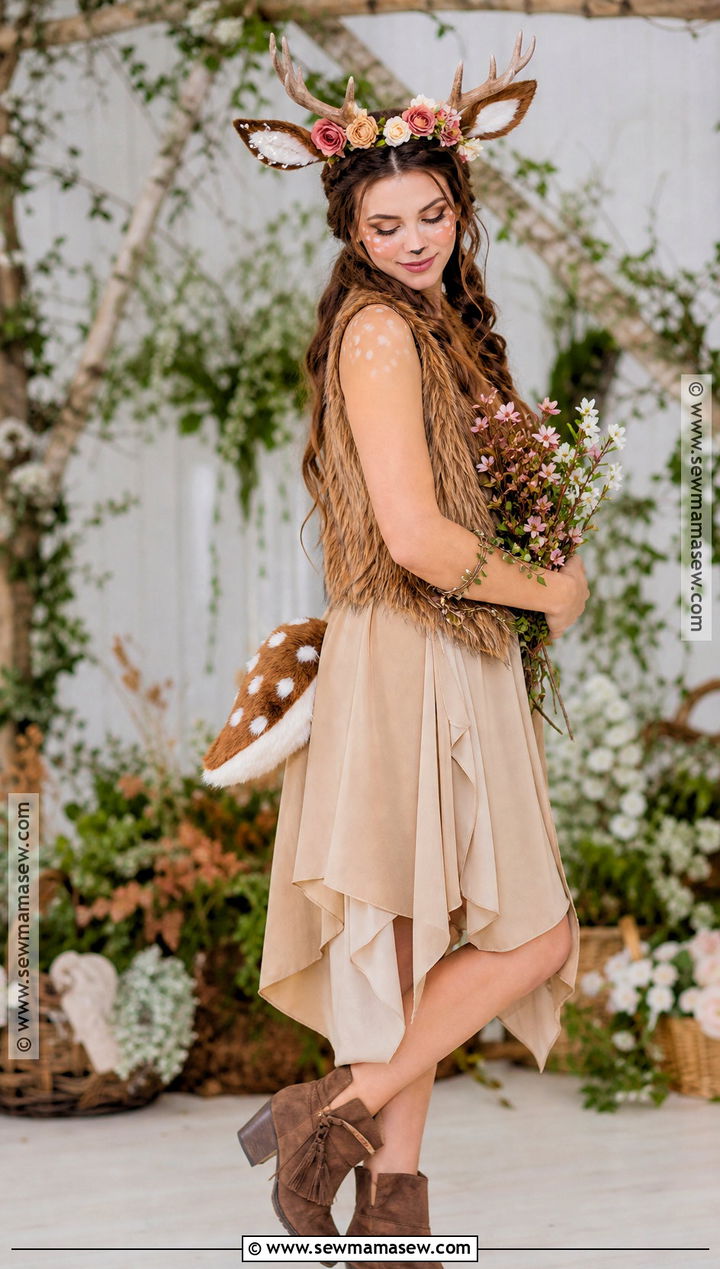 Flower Crown Deer Costume - 40 deer costume ideas for women