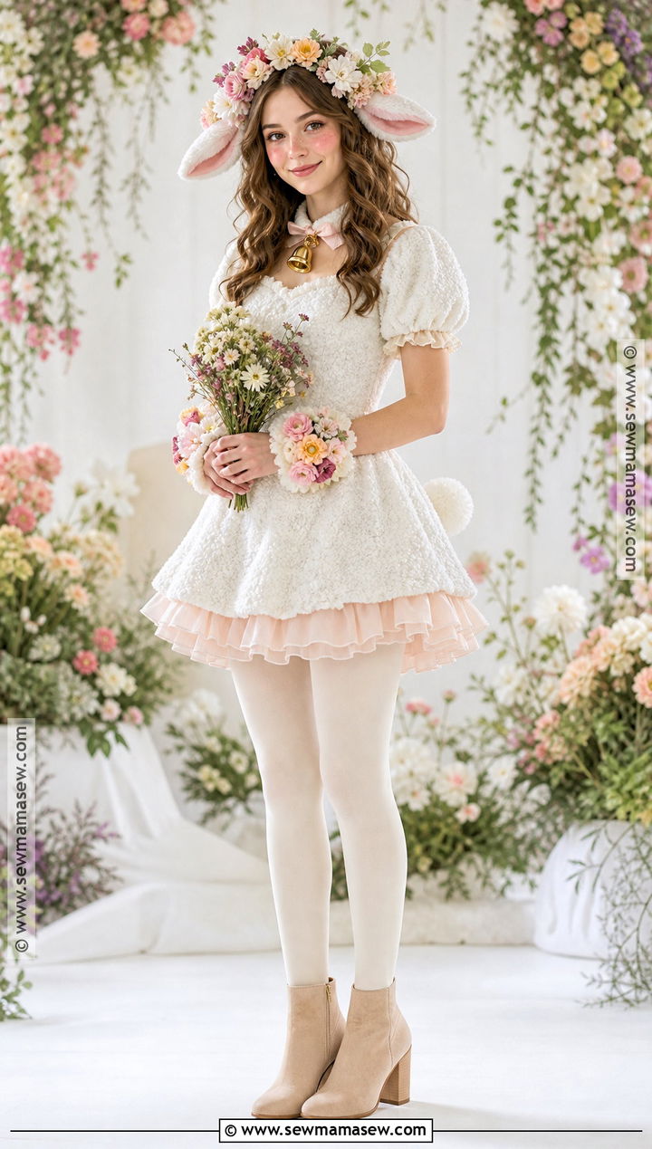 Flower Crown Sheep Costume - 30 Sheep Costume Ideas for Women