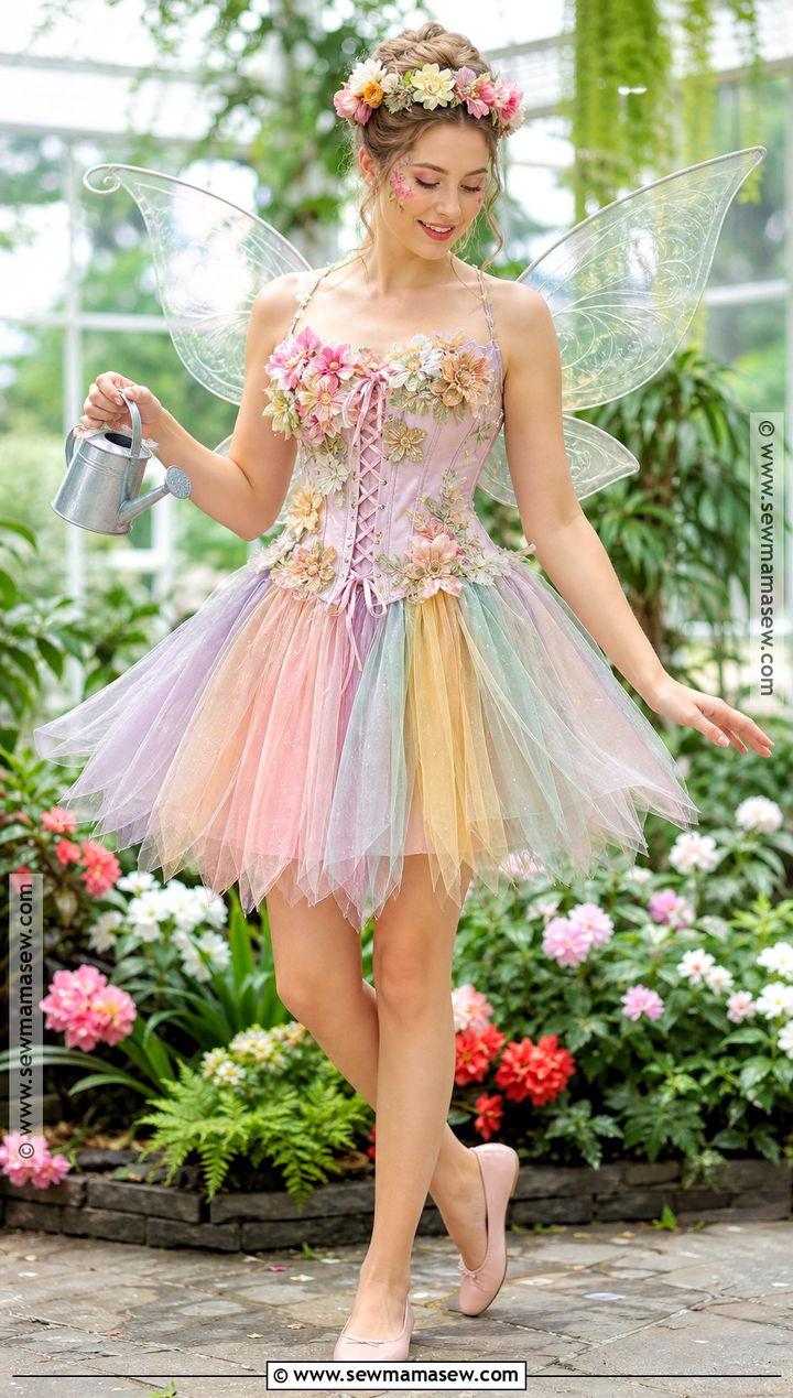 Flower Fairy Costume With Petal Skirt - 35 Fantasy Costumes
