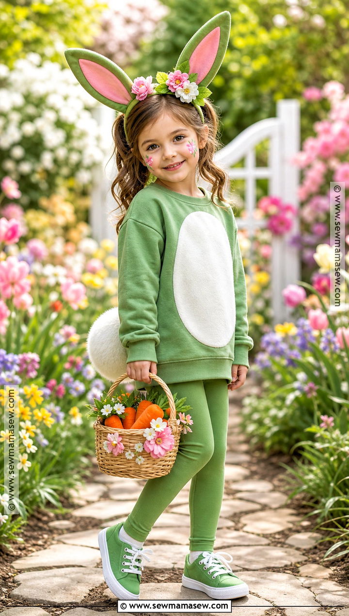 Flower Garden Bunny Costume - 30 bunny costume ideas for kids