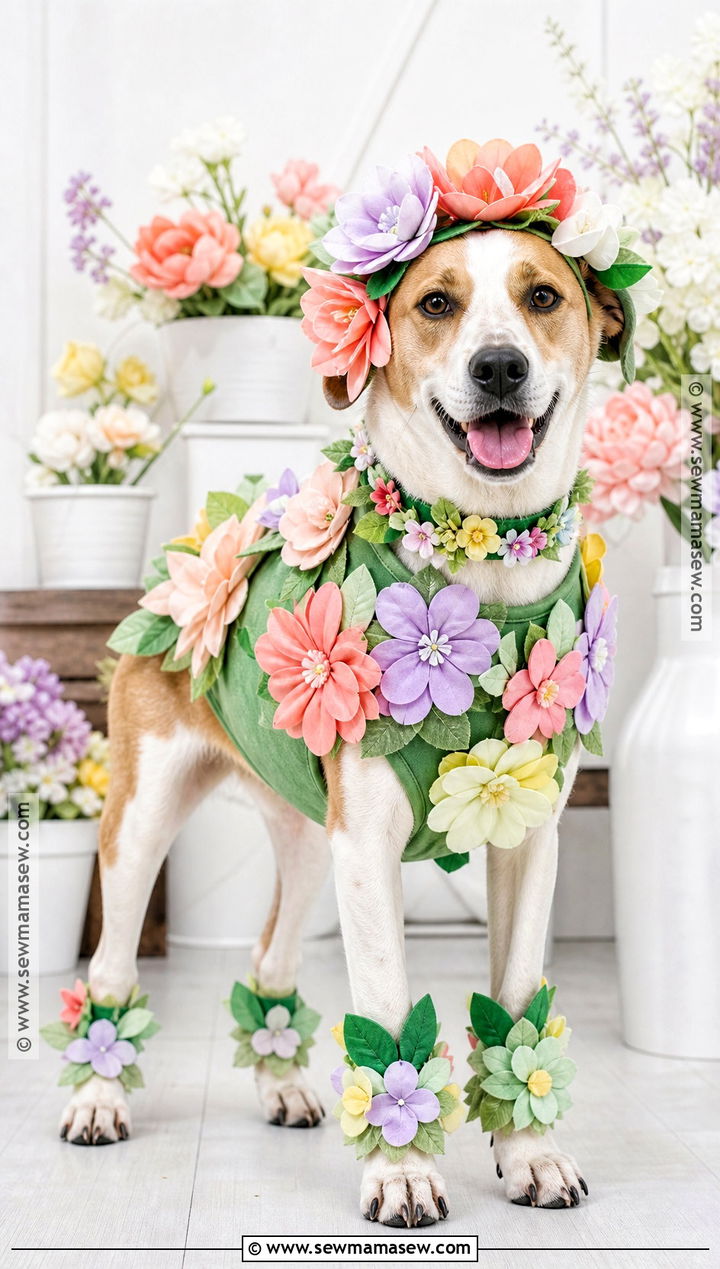 Flower Garden Dog Costume - 40 dog costume ideas