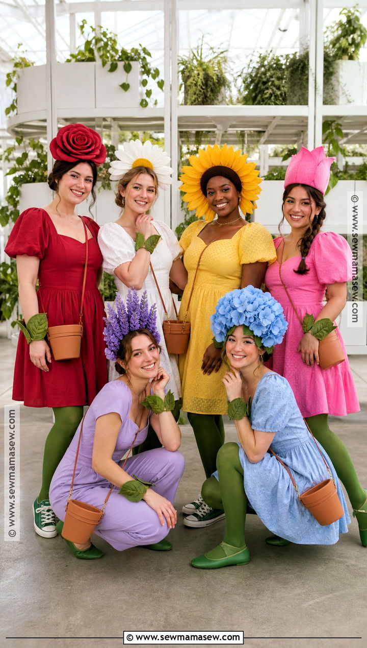 Flower Garden Group Costume - 40 cute group halloween costumes
