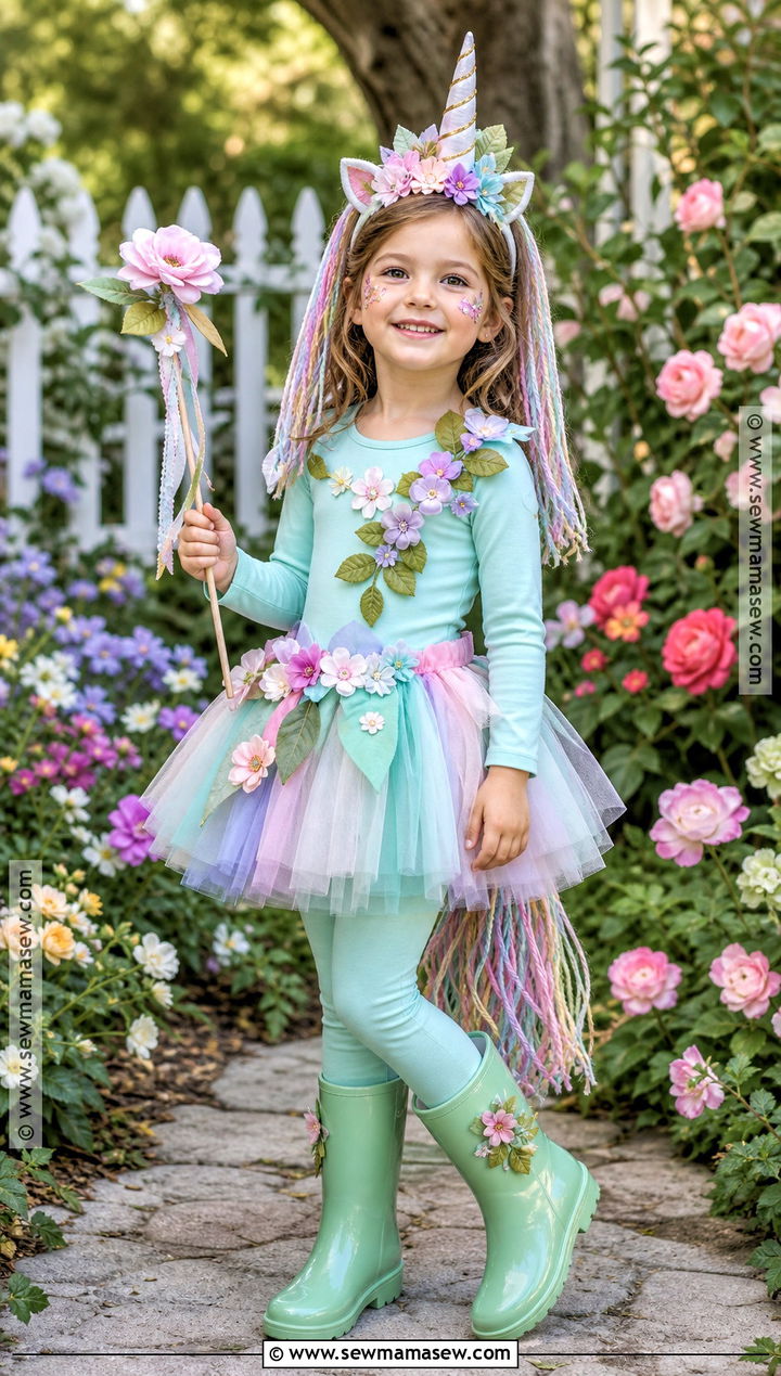 Flower Garden Unicorn Costume - 30 unicorn costume ideas for kids