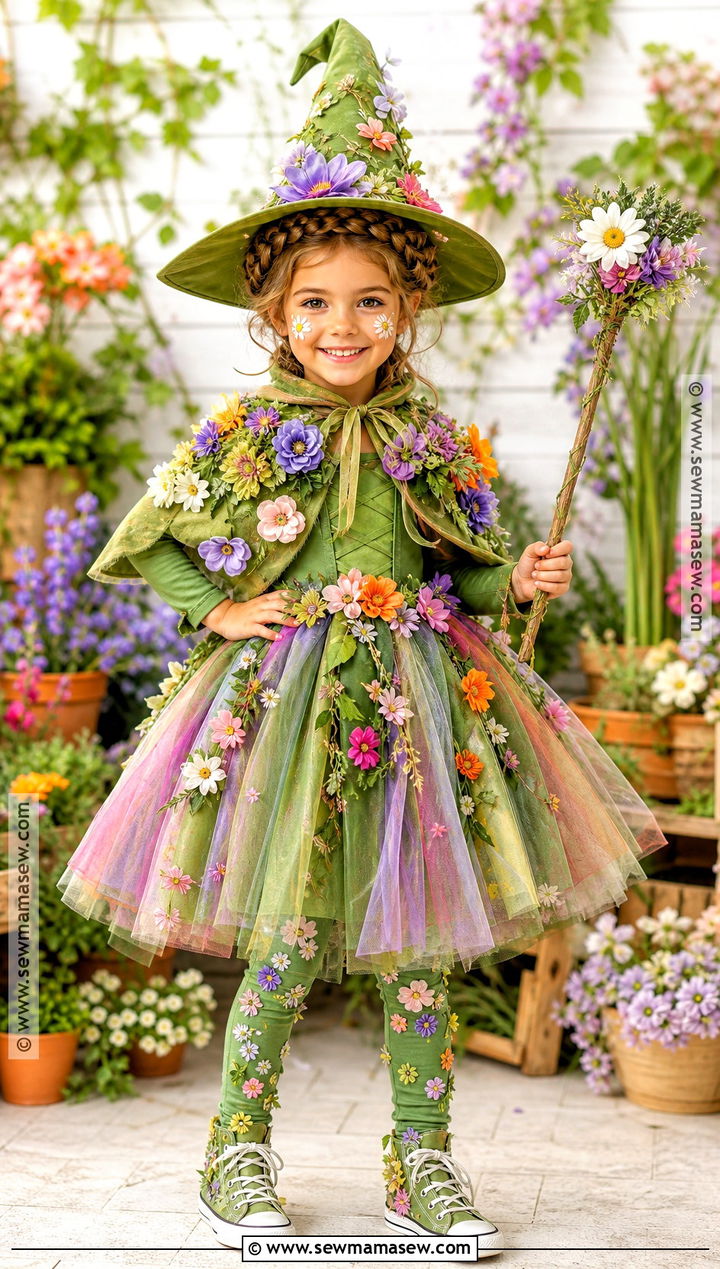 Flower Garden Witch Costume - 30 witch costumes for kids