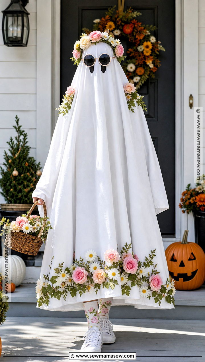 Flower Sheet Ghost Outfit - 35 Ghost Outfit Ideas