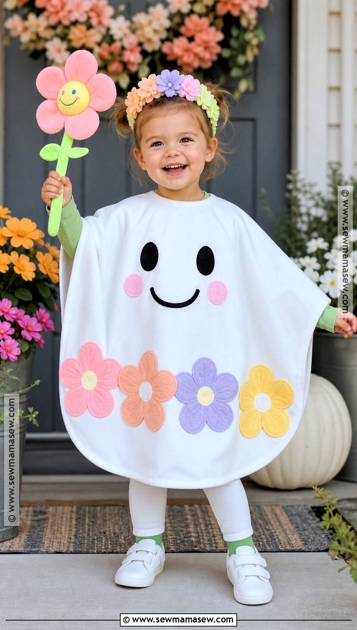 Flower Toddler Ghost Costume - 30 toddler ghost costume ideas