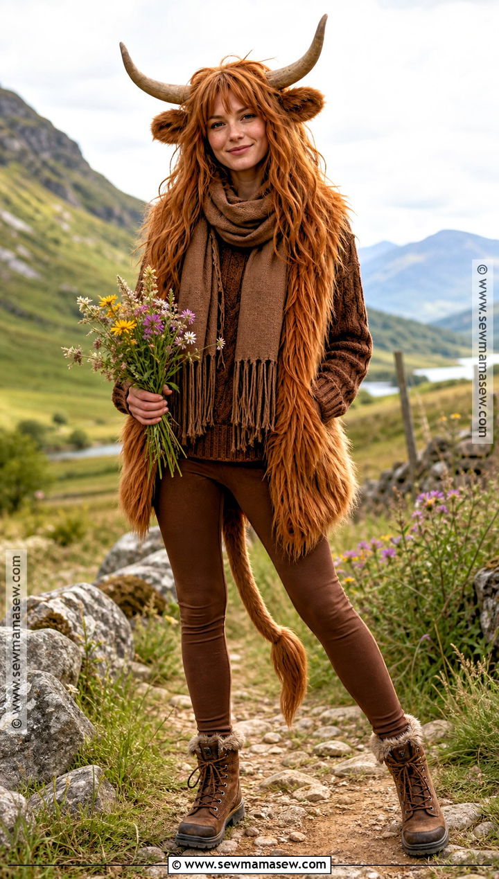 Fluffy Highland Cow Costume - 30 Cow Costume Women's Ideas