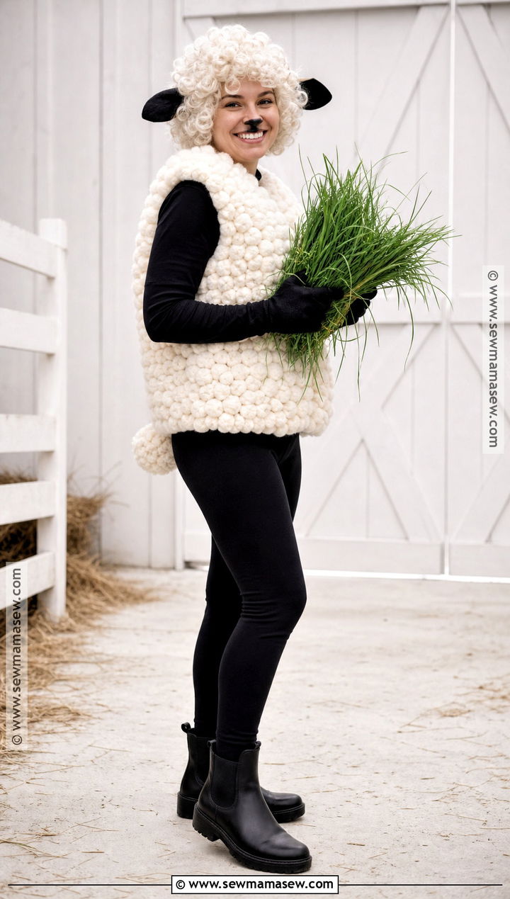 Fluffy Sheep Costume - 30 farm animal costumes