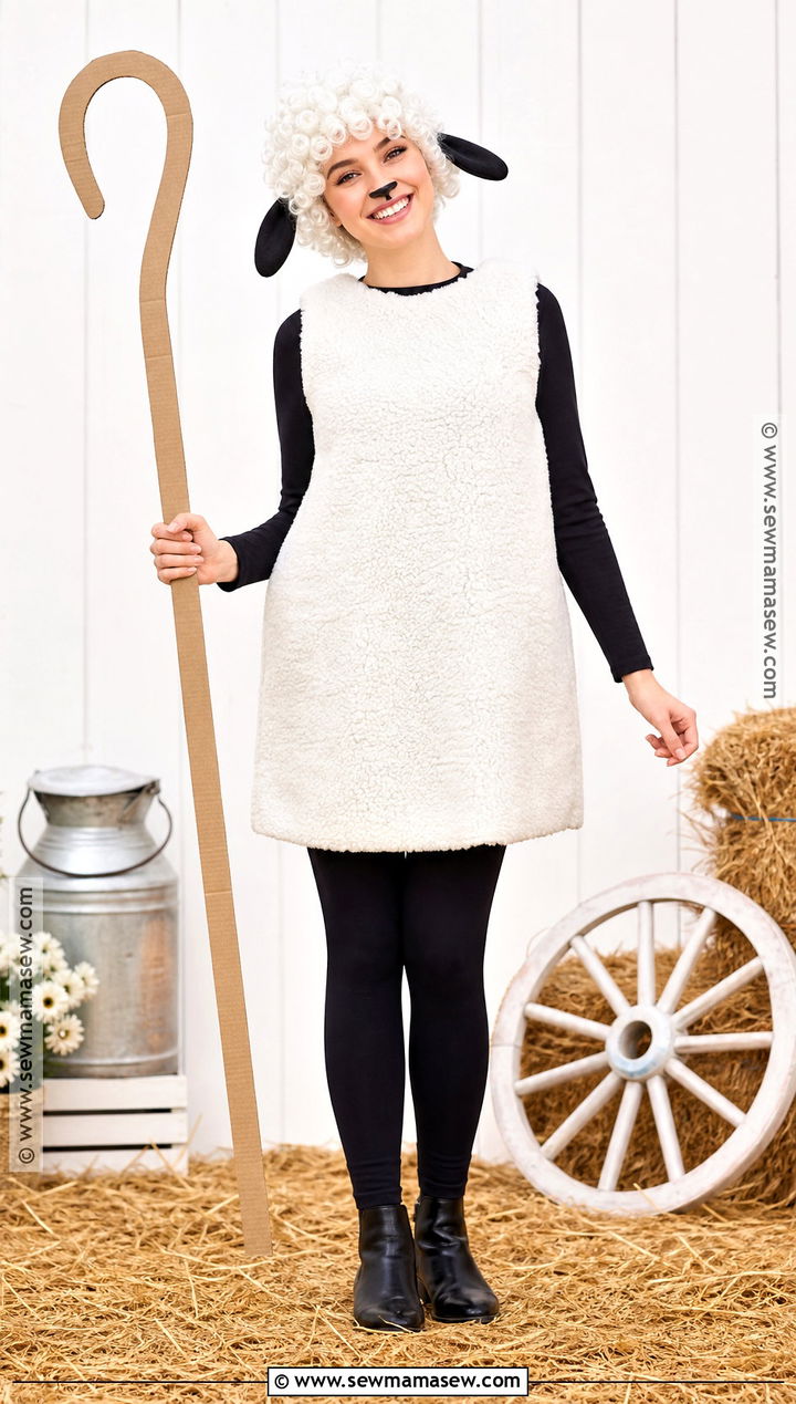 Fluffy Sheep Halloween Costume - 40 animal halloween costumes