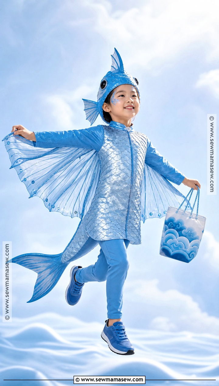 Flying Fish Costume With Wing Fins - 30 fish costume ideas for kids