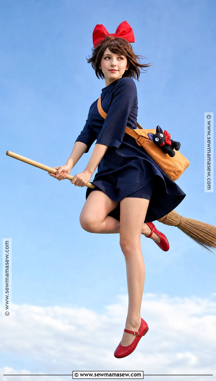 Flying Kiki Cosplay With Broom - 30 kiki's delivery service cosplay ideas