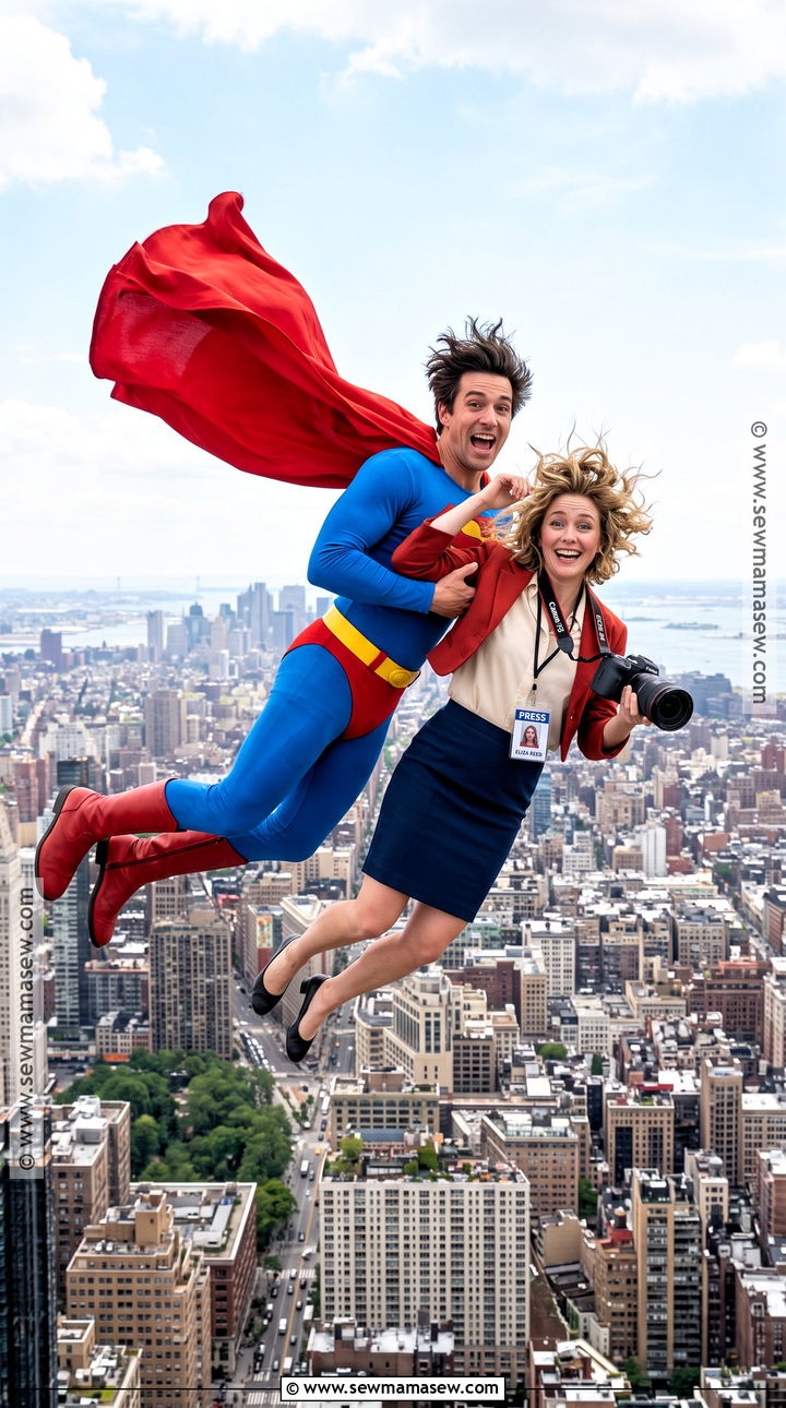 Flying Superman And Reporter Lois Lane Costume - 35 superman and lois lane costume ideas