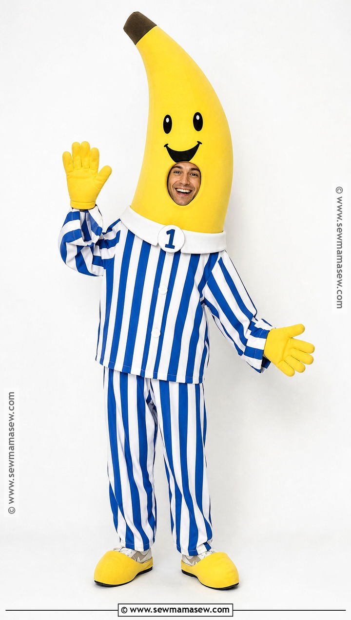 Foam Head Bananas In Pajamas Costume - 30 bananas in pajamas costume