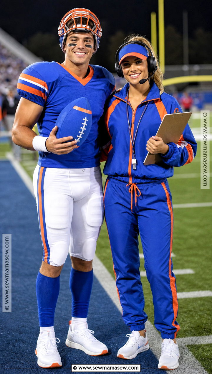 Football Player And Coach Couple Costume - 35 football costume ideas