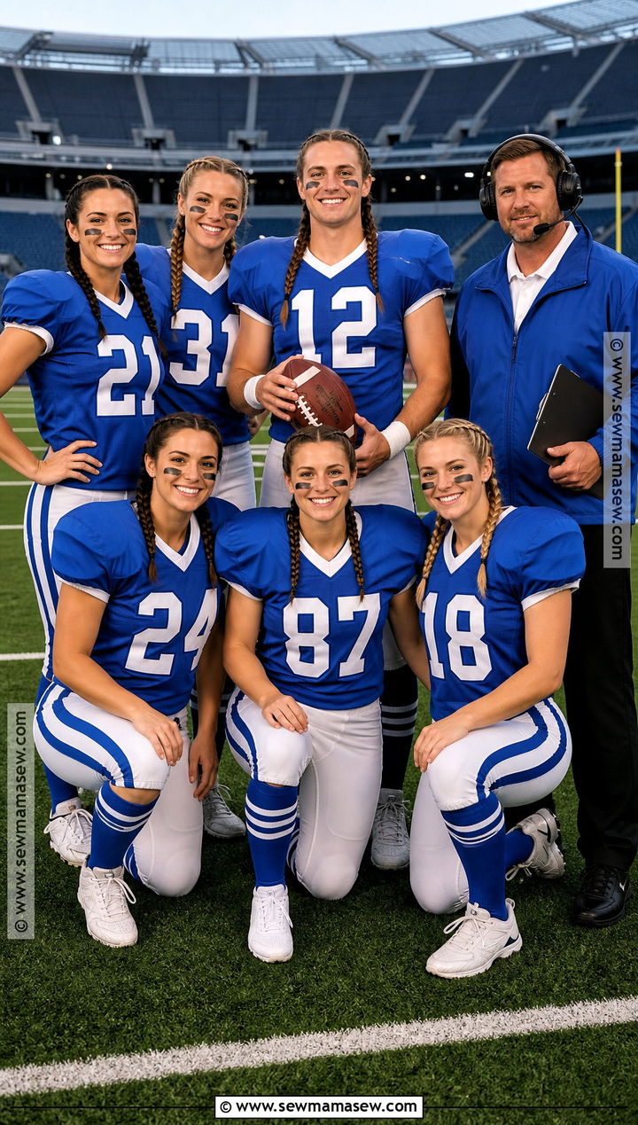 Football Team Costume With Coach And Quarterback - 30 team costume ideas sports
