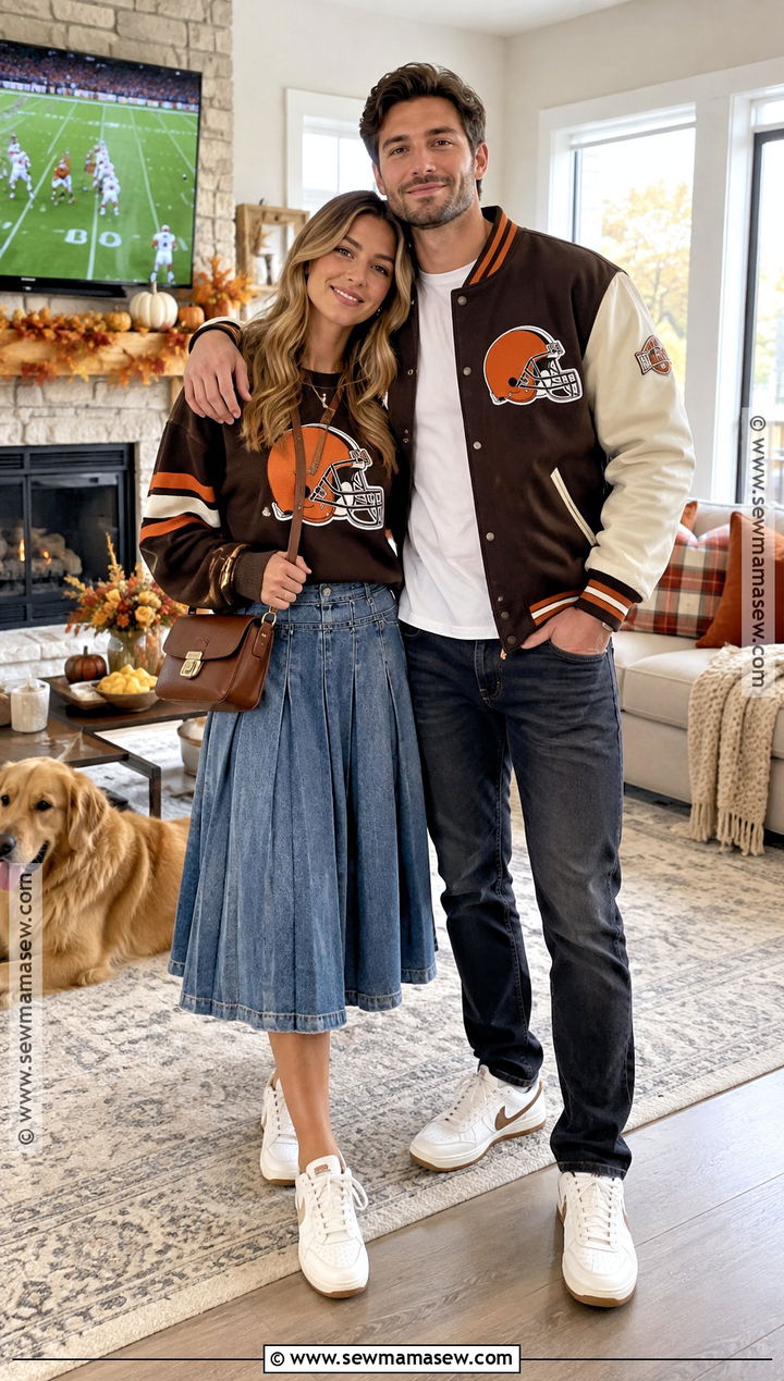 Football Thanksgiving Couple Outfit - 15 cute couple thanksgiving outfits