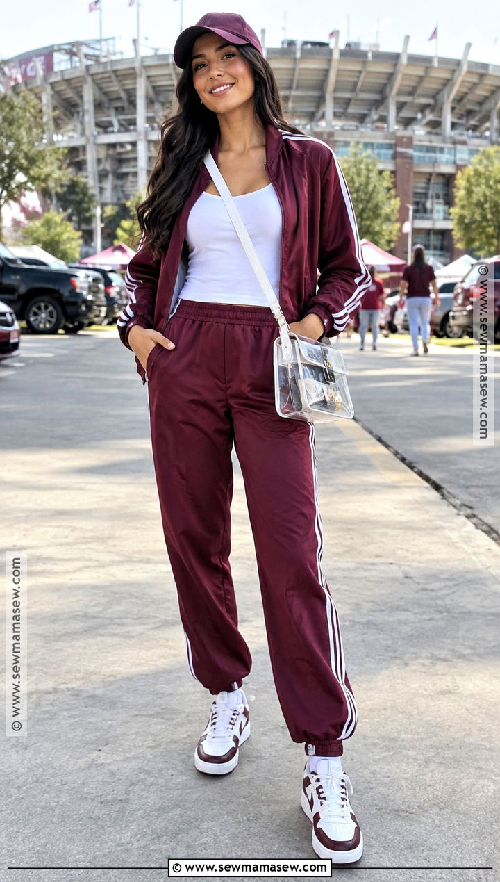 Football Tracksuit With Retro Sneakers - 20 Football Outfits For Women Fall