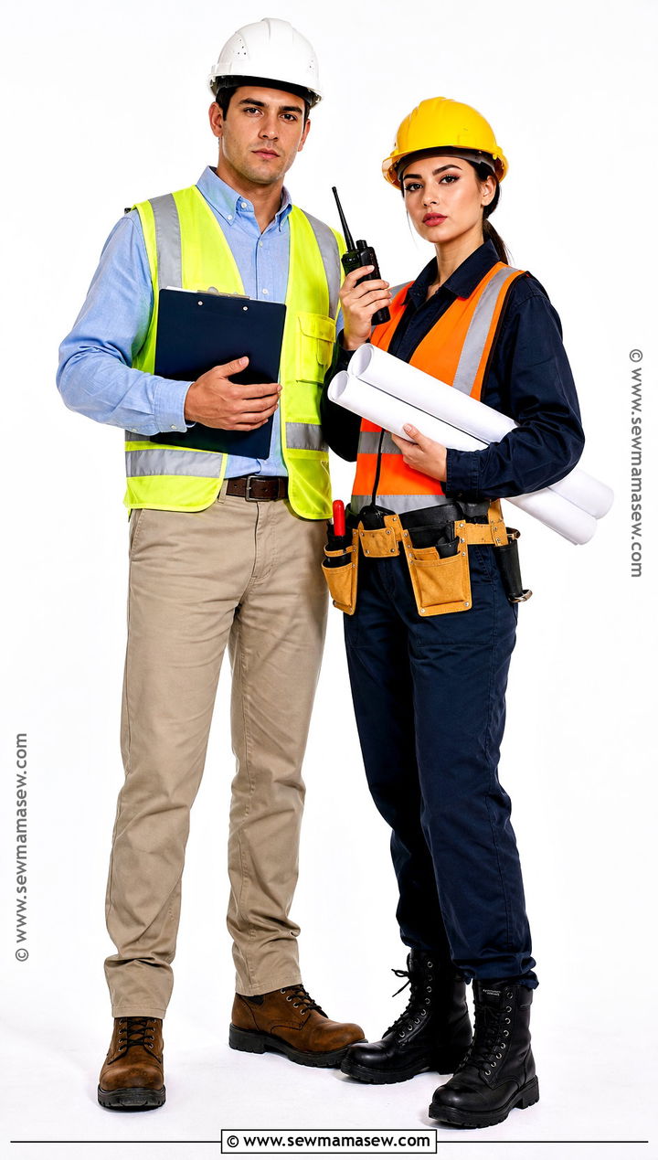 Foreman And Worker Couple Construction Costume - 35 neon construction worker costume ideas