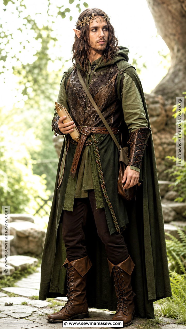 Forest Elf Costume With Green Tunic - 30 halloween male costumes