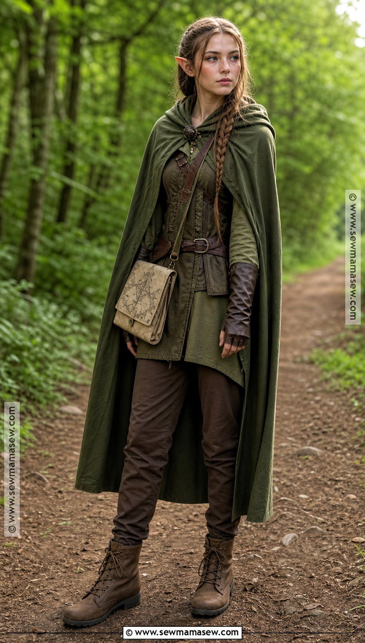 Forest Elf Costume With Hooded Cape - 35 Fantasy Costumes