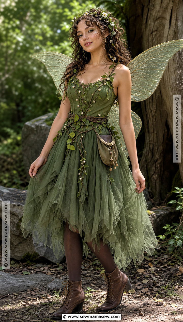 Forest Fairy Costume With Natural Curls - 35 halloween costumes curly hair