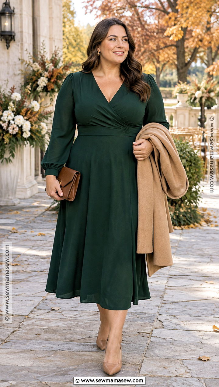 Forest Green A Line Wedding Guest Dress - 15 Wedding Fall Dresses Guest