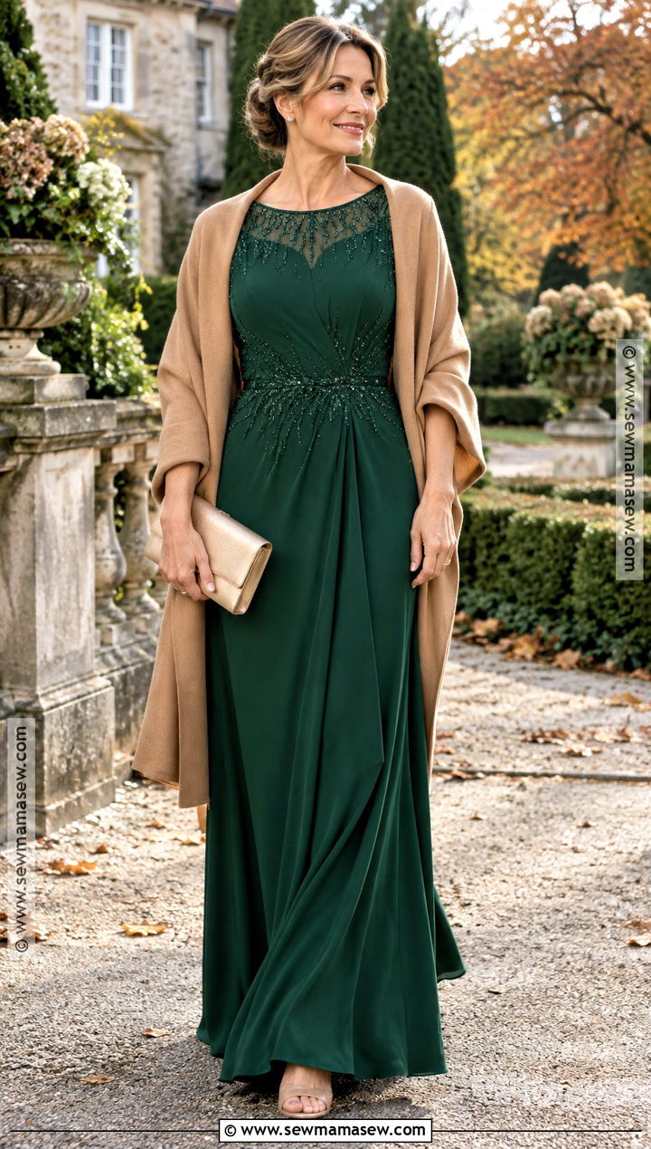 Forest Green Beaded Mother Of The Bride Dress - 15 Mother Of The Bride Dresses Autumn