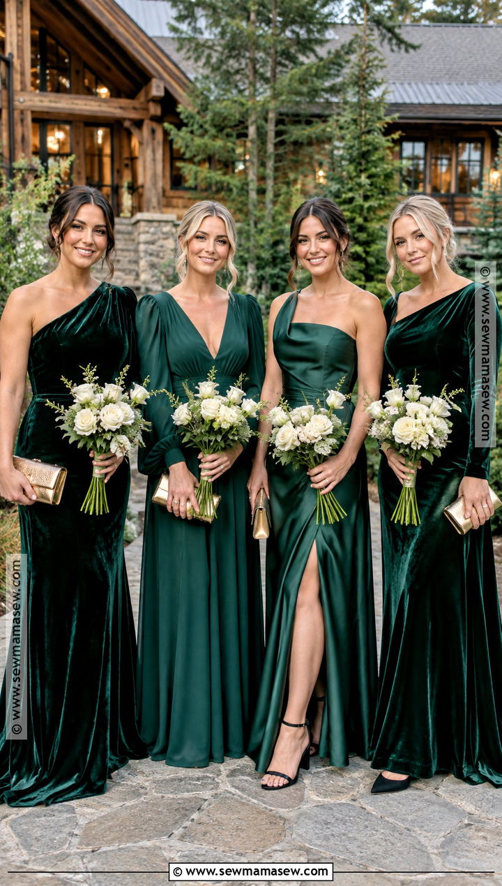 Forest Green Bridesmaid Dresses - 15 bridesmaid dress colors fall ideas