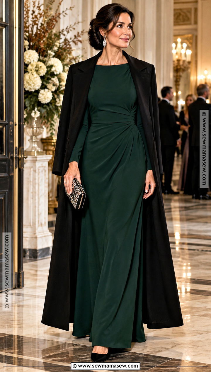 Forest Green Crepe Aunt Of The Bride Gown - 15 Aunt Of The Bride Dresses Fall