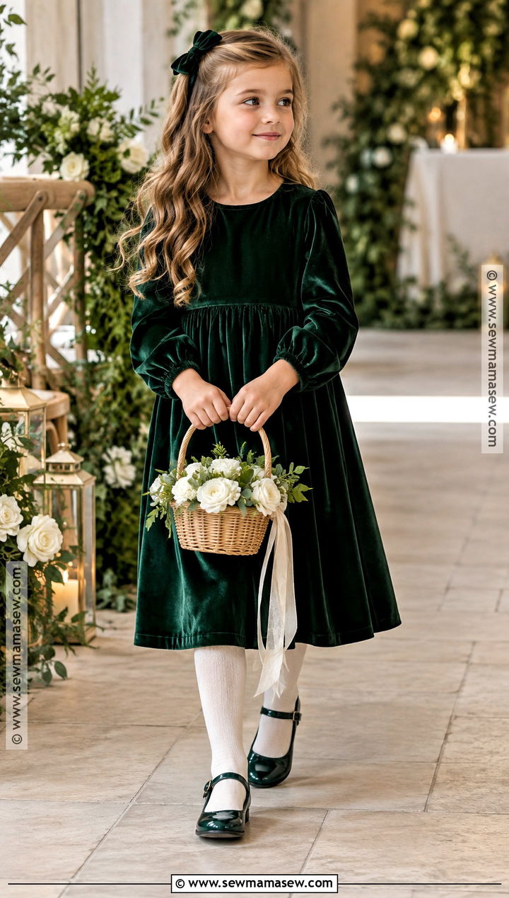 Forest Green Flower Girl Dress - 15 November Flower Girl Dresses