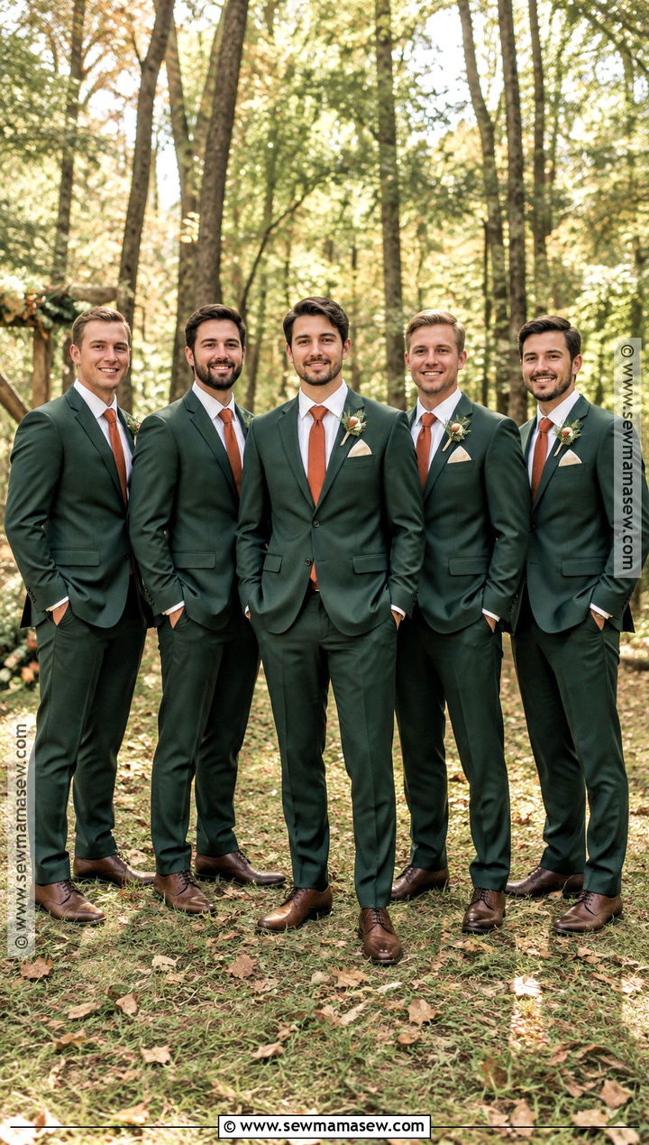 Forest Green Groomsmen Attire - 15 groomsmen attire rustic fall ideas