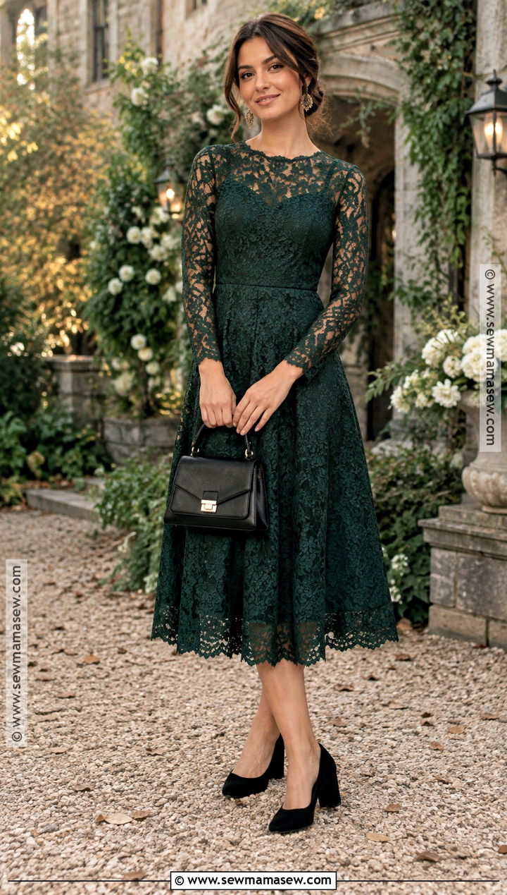 Forest Green Lace October Wedding Dress - 25 october wedding dresses
