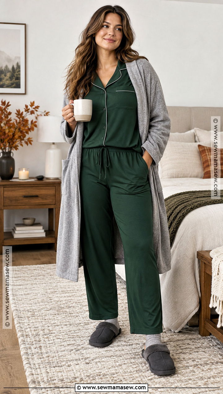 Forest Green Modal Fall Pyjamas - 20 fall pyjamas ideas