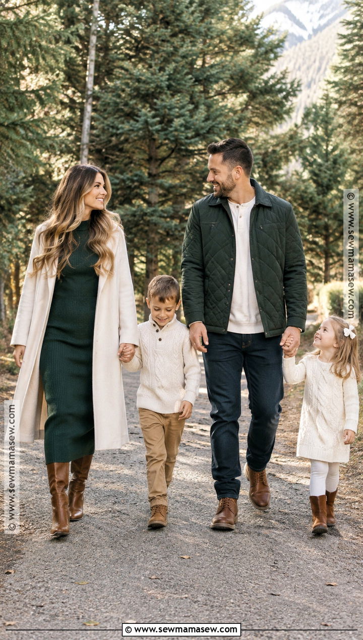 Forest Green November Family Photo Outfits - 20 november family pictures outfits