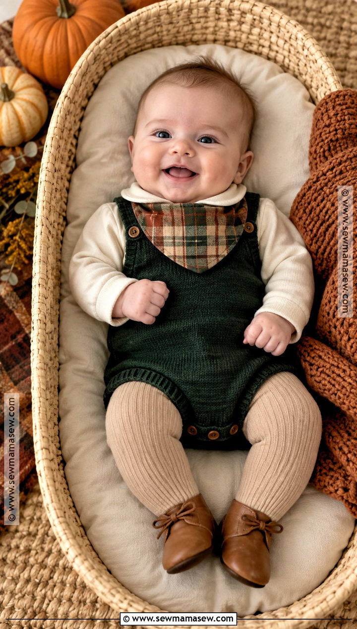Forest Green Romper Thanksgiving Outfit - 15 3 month thanksgiving outfit ideas