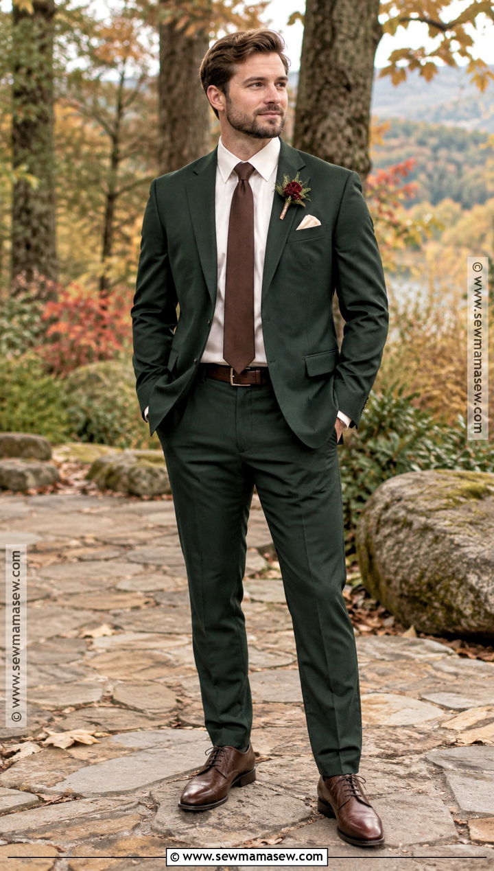 Forest Green Suit October Groom Attire - 15 october groom attire ideas