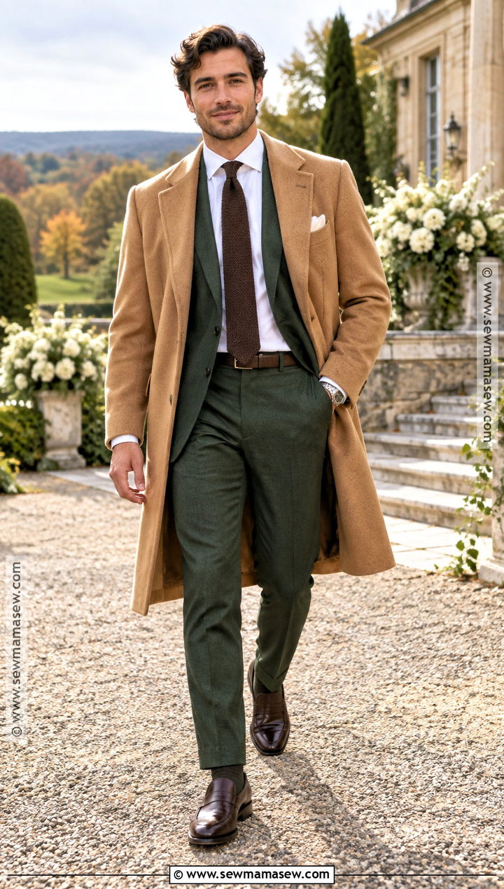 Forest Green Suit October Wedding Guest Outfit - 15 October Wedding Guest Outfits for Men
