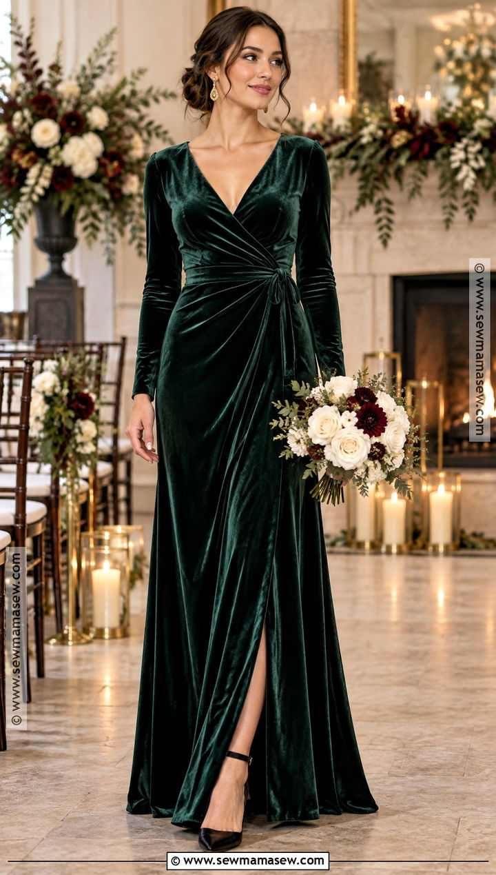 Forest Green Velvet Bridesmaid Dress - 15 Bridesmaid Dress Fall Colors Ideas