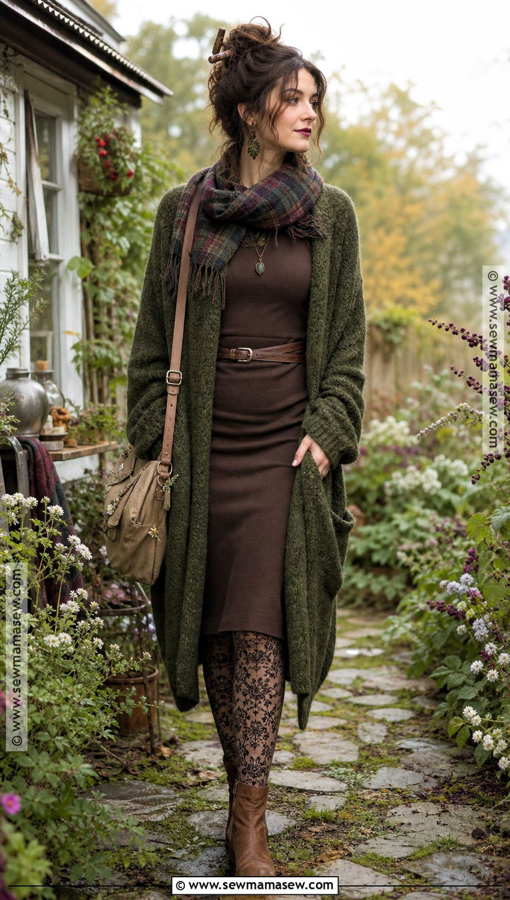 Forest Witch Outfit With Cardigan - 35 forest witch outfit ideas