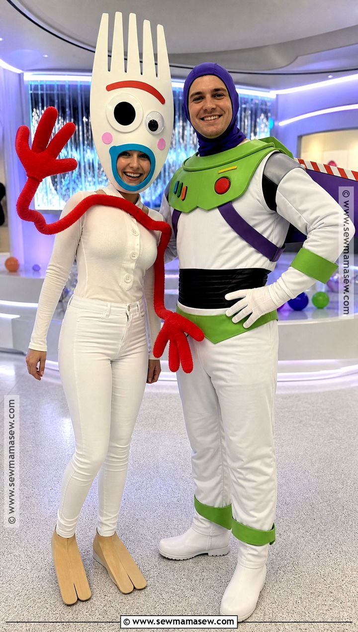 Forky And Buzz Lightyear Duo Costume - 30 forky toy story costume ideas