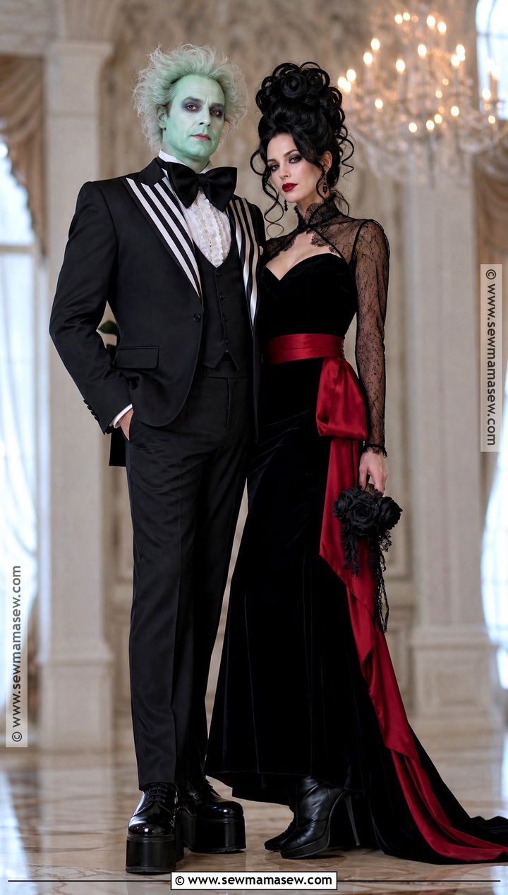 Formal Beetlejuice And Lydia Costume - 30 beetlejuice couple costume ideas