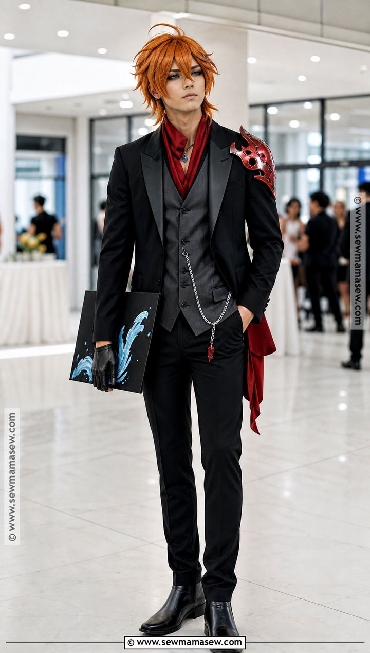 Formal Black Suit Childe Cosplay - 30 childe cosplay ideas